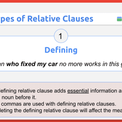 Defining Relative Clauses