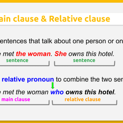 Main Clauses & Relative Clauses