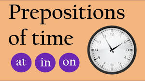 prepositions of time