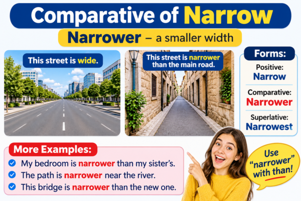 Comparative of Narrow: Real-Life Examples for Learners - My English Path